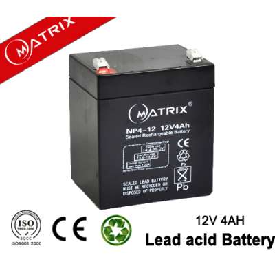 Hot sale 12V 4AH agm lead acid batteries np4-12 ip battery for lighting