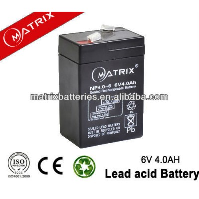 6V 4ah Battery for Emergency Light from Matrix