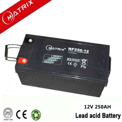 solar accumulator agm battery 12v 250ah for renewable solar energy