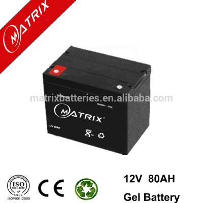 Lead Acid Deep Cycle 12v 80ah solar gel battery