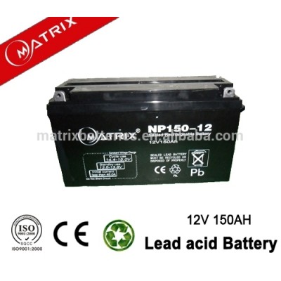 PV home system 12v 150ah fiberglass separator battery