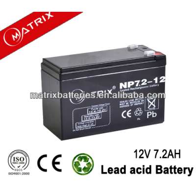 12V 7.2Ah Matrix Battery Elevator Power Back up Sealed Lead Acid 12V 7.2ah battery