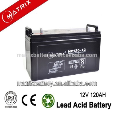 Sealed deep cycle 120ah 12v power battery for electricity storage